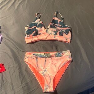 Maaji green/orange reversible Floral Bikini